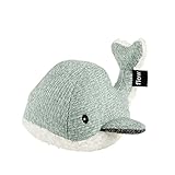 Flow Amsterdam, Kuscheltier Einschlafhilfe Babys | mit Herzschlag | Beruhigende Geräusche und Weißes Rauschen Baby | Moby der Walfisch | Grün | Musikalisches Plüschtier | Baby Zubehör
