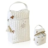 KOQAIIZ Wickeltasche Klein, Windeltasche für Unterwegs, Mini Diaper Bag für Windeln, Tücher und Spielzeug, Bär, Tasche für Die Reise