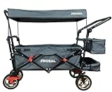 Frosal Faltbarer Bollerwagen klappbar Leo mit Sonnendach und Stauraumerweiterung Klappbollerwagen faltbar mit Bremse