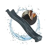 Spielturmking® Kinder Rutsche Outdoor Garten Spielgeräte, Stabile Wasserrutsche für Kinder, Alternative zu Indoor Spielgeräten, 2,30 Meter lang (Anthrazit)