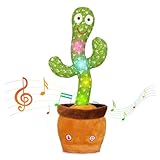 Edencomer Sprechender Tanzender Kaktus, Singender Kaktus Spielzeug nachsprechen, Wackel Kaktus Interaktive Plüschtier für Kinder, Geschenke für Jungen Mädchen Erwachsene