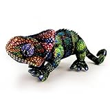 Chamäleon Kuscheltier Reptil bunt 25 cm Plüschtier Camron