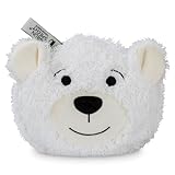 GRÜNSPECHT Mein kleiner Wärmefreund Eisbär, Kirschkern-Wärmekissen mit waschbarem Bezug für Kinder, wärmendes Kuscheltier bei Bauchschmerzen & Erkältung (373-V1)