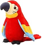 JIAHG Sprechender Papagei Spielzeug Nachsprechendes Plüschvogel Papagei Vogel Plüschtier Kuscheltier Spielzeug Talking Parrot Plüsch Spielzeug für Kinder Mädchen Jungen