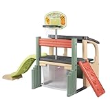 Smoby Life - Fun Center Sport-Spielhaus für Kinder ab 2 Jahre (284x203x176 cm) mit 62% Recycling-Anteil - XXL Outdoor-Kinderhaus mit Multi-Sportbereich & Rutsche für Garten oder Terrasse