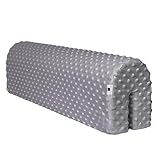 DREAMLAND Bettumrandung Babybett 50 cm - Dunkel Grau Bettkantenschutz - Erstausstattung Jeden Kinderzimmer Dekoration - Komplett Weich Umrandung Set - Kopfschutz die Kleinen