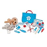 Melissa & Doug Kinderspielzeug Haustier-Tierarzt-Set | Rollenspiel Kinder Tierarzt Spielset für Mädchen & Jungen 3-6 | Hunde- und Katzen-Plüsch-Stofftier-Spielzeug für 3-jährige Mädchen Geschenke