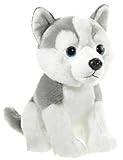 Heunec 278172 Plüschtier, Hund, 18 cm, Grau,weiß