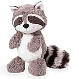 Voarge 25cm Schmusetier Waschbär, Realistische Plüsch Spielzeug für Wilde Tiere, Flauschiger Stofftier Waschbär zum Spielen, Sammeln, Gemütliches Schmusetier