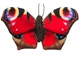 Uni-Toys - Schmetterling rot (mit Schlaufe) - 24 cm (Breite) - Plüsch-Insekt - Plüschtier, Kuscheltier