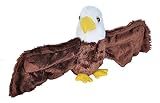 Wild Republic 19505 Republic 21415 Huggers Schnapparmband Kuscheltier, Plüschtier, Weißkopfseeadler, Braun, 20 cm