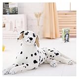 TOPLITHE Dalmatiner Plüschtier, Realistischer Dalmatiner Hund Kuscheltier Süßes Simulationswelpen Plüschtier for Kinder Jungen und Mädchen(Lying down,50CM/20IN)
