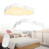 NAIZY 48W LED Deckenleuchte Wolken Deckenlampe Dimmbar mit Fernbedienung Lampe Modern 500x300x53mm Ultradünne Zimmerlampe Wolke Kinderzimmerlampe Cartoon Lampe, für Kindergarten Schlafzimmer