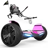 EVERCROSS Hoverboards mit Kart, 8,5' Hover Board Kinder Go Kart mit Bluetooth, APP Steuerung, All Terrain Self Balancing Scooter für Teenager Erwachsene