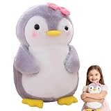 YEWCEP Pinguin Kuscheltier, Stofftier Schmusetier zum Kuscheln & Spielen, Plüschtier Pinguin Geschenk, Plüschpinguin Kissen Puppe Geschenk für Fans Kinder Mädchen Jungen (25 cm)