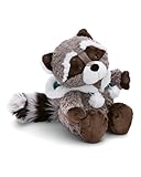 NICI Kuscheltier Waschbär Lenno mit Kaputze 25cm grau - Stofftier aus weichem Plüsch, niedliches Plüschtier zum Kuscheln und Spielen, für Kinder & Erwachsene, tolle Geschenkidee - 61284