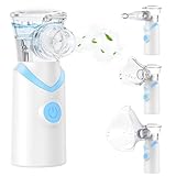 Inhalationsgerät, Larair Inhaliergeräte für Erwachsene & Kinder, Leiser Vernebler, Wiederaufladbarer und Tragbarer Inhalator, Inhalator mit Selbstreinigungsfunktion & Einstellbarem Sprühvolumen, Weiß.