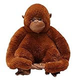 LICHENGTAI Plüschtier Orang Utan, Kuscheltier AFFE Tier Spielzeug Realistisch Gibbon Stofftier Kindergeschenk Cartoon Plüsch Orangutan Plüschtier Tier Kollektion Geschenk für Kinder Erwachsene