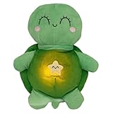 LUKIUP Atmendes Schildkröte Kuscheltier Atembewegung Musik Atembewegung und Musik Atmung, Schildkröte Beruhigungspuppe für Mädchen Jungen Geburtstag