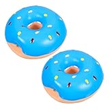 BUGUUYO 2 Stück Donut-soundspielzeug Hundekundige Haustierkäsevorräte Quietschendes Für Hunde Sky-Blue