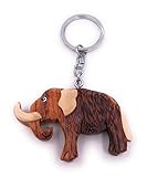 H-Customs Mammut Elefant Elfenbein Süß Holz Edel Handmade Schlüsselanhänger Anhänger