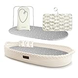 Yunioo Wickelkorb Baby mit Reise Wickelauflage, Weiche, tragbare, wasserabweisende Hülle Babykorb - Geschenke für Baby