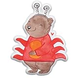 Mr. & Mrs. Panda Personalisiertes Kissen Kuscheltier Krebs Astrologie 25 cm - Personalisierte Geschenke, Für Mädchen Mit Wunschtext, Sternzeichen, Tierkreiszeichen, Babys Personalisiert, Schmusetier