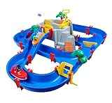 AquaPlay - Wasserbahn MountainLake - 42-teiliges Spieleset mit einem hohen Berg, Wasserfall und geheimer Höhle, Wasserspielspaß inkl. 2 Tierfiguren und 2 Booten, für Kinder ab 3 Jahren