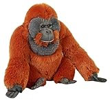 Wild Republic Artist Collection Eco Orang-Utan Männchen, Plüschtier, 38 cm, Plüschspielzeug, umweltfreundlich, Orange