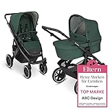 ABC Design Kinderwagen Salsa 4 Air - Set - Kombikinderwagen für Kleinkinder & Babys - Set inkl. Babywanne, Sportsitz, Wickeltasche Urban & Neugeborenen Fußsack - (basil)