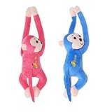 Toyvian Stofftiere Spielzeugtiere Kuscheltier ausgestopfter Kleiner AFFE Tier Vorhang Holdback ausgestopfter AFFE mit Langen Armen ausgestopftes Affenspielzeug Affenpuppen Plüsch Füllung