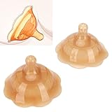 2 Stück Brustwarzenschutz, Brustwarzenhütchen, Doppelter Saugnapf Silikonschutz Stillschutz für Neugeborene Zahnen Flache oder Eingefallene Brustwarzen