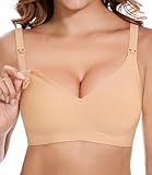 HBselect Still BH ohne Bügel Seidig Schwangerschafts BH Glatt Mutterschaft BH Umstands Nahtlos Wireless Bra Womens Underwire Nursing Bra