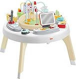 Fisher-Price HBM26-2-in-1 Homeoffice Activity Center, Unterhaltung für Babys und Spieltisch mit Musik, Lichtern und Geräuschen, Spielzeug für Kleinkinder