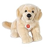 Teddy Hermann 92746 Hund Golden Retriever 30cm sitzend, Kuscheltier, Plüschtier mit recycelter Füllung