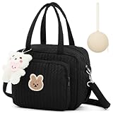 Bulyoou Kleine Wickeltasche, Multifunktionstasche mit Silikon-Schnullerhalter, Reise-Crossbody-Tasche (schwarz)