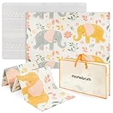 Mamabrum XXL Baby Spielmatte - Faltbare Krabbelmatte, Doppelseitige Spielfläche aus XPE Schaumstoff, Wasserabweisend, 180 x 120 x 1 cm, mit Tragetasche
