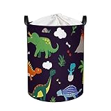 Clastyle 45L Dino Wäschekorb Kinderzimmer Aufbewahrungskorb Kinder Spielzeug Korb Kleidung Wäschesammler, 36x45 cm