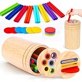 Montessori Spielzeug ab 1 Jahr, Spielzeug ab 1 2 Jahre Mädchen Jungen Baby Spielzeug Geschenk Mädchen Jungen 1 2 Jahre Farbe Sortierspiel Kinderspielzeug Motorikspielzeug Holzspielzeug ab 1 Jahr