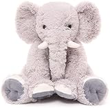 RPEIXYA Kinder Elefant Plüsch Puppe Baby Spielzeug und Plüschtier Elefant Kuscheltier für Jungen, Mädchen & Babys, Flauschiges Stofftier zum Kuscheln, Spielen und Schlafen (grau)