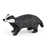 schleich 14842 Dachs, für Kinder ab 3+ Jahren, WILD LIFE - Spielfigur, Schwarz