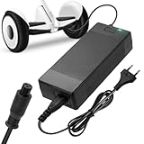 Ainiv Ladegerät 42V für Elektro Scooter, 42V 2A DC 8mm EU 3-Polig Universelles Ladegerät mit Netzkabel, Hoverboard Ladekabel für Self-Balancing Scooter Drifting Board Einrad Elektrofahrrad