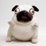 MAOWO Planet Süßer Mops Plüschtier 15cm | Lustiges Kuscheltier für Kinder & Erwachsene Anlass