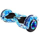 Retoo Hoverboard 8 Zoll Elektro Board mit Bluetooth Lautsprecher, LED Beleuchtung, Offroad, 500W, Bis 35 km Reichweite, Elektrisches Skateboard für Kinder und Erwachsene, Schutzausrüstung Inklusive