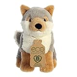 Aurora World Aurora, 35006, Eco Nation, Wolf, 24cm, Plüschtier, (Grau/Weiß/Braun)