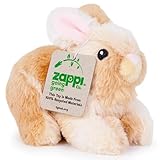 Zappi Co 100% recyceltes Plüschtier, Kaninchen (15cm Länge) Weiches, kuscheliges, umweltfreundliches Tiersammlung für Neugeborenes Kind Erstes Kind