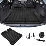 ACROSSPART SUV Luftmatratze, Auto Aufblasbare Matratze mit Luftpumpe & 2 Kissen, Tragbare Doppelseitige Dickere Auto Bett für Camping, Reisen, Outdoor (Schwarz)