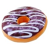 Penlimly Donut Plüschkissen Rund, 40cm Donut Stofftier Rund Gefülltes Plüschtier Dekorative Sofakissen Zierkissen Kuscheltier Plüsch Spielzeug, Geschenke für Kinder Erwachsene