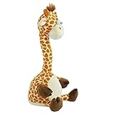 Kögler 76500 - Labertier Giraffe Gertrud, ca. 30 cm groß, nachsprechendes Plüschtier mit Wiedergabefunktion, plappert alles witzig nach und bewegt sich, batteriebetrieben