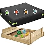 Sandkasten Abdeckung, Square Sandkastenabdeckung, Outdoor Garden 420D Oxford-Tuch Wasserdicht, Winddicht, Staubdicht, Geeignet Zum Schutz Von Kinderspielzeug - 128CM